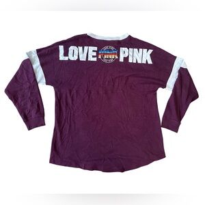 Victoria secret pink size large long sleeve campus tee